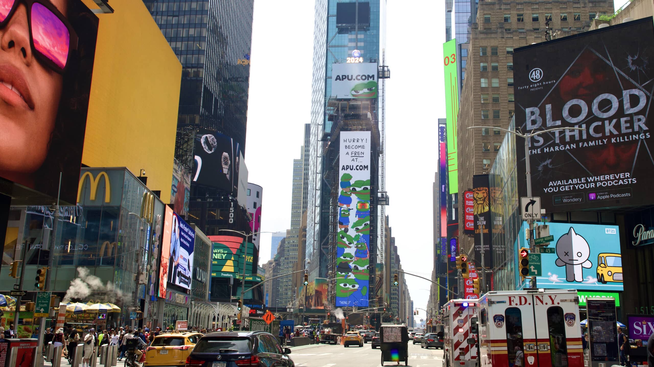APU 1TSQ 1 Times Square NY NYC Digital Billboard Manhattan USA