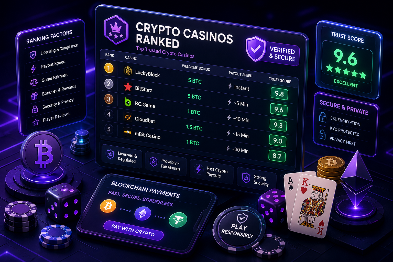 Crypto Casinos Ranked: How to Find the Safest Sites Before You Play