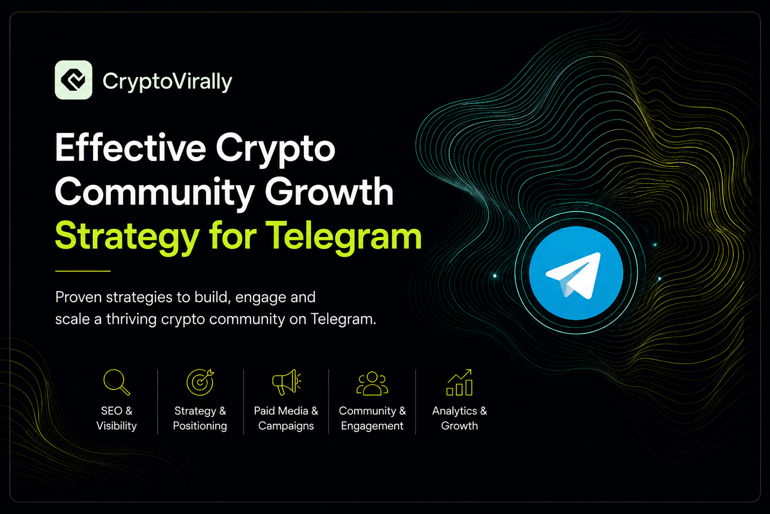 crypto community growth strategy for telegram Visual representation of a thriving crypto community on Telegram
