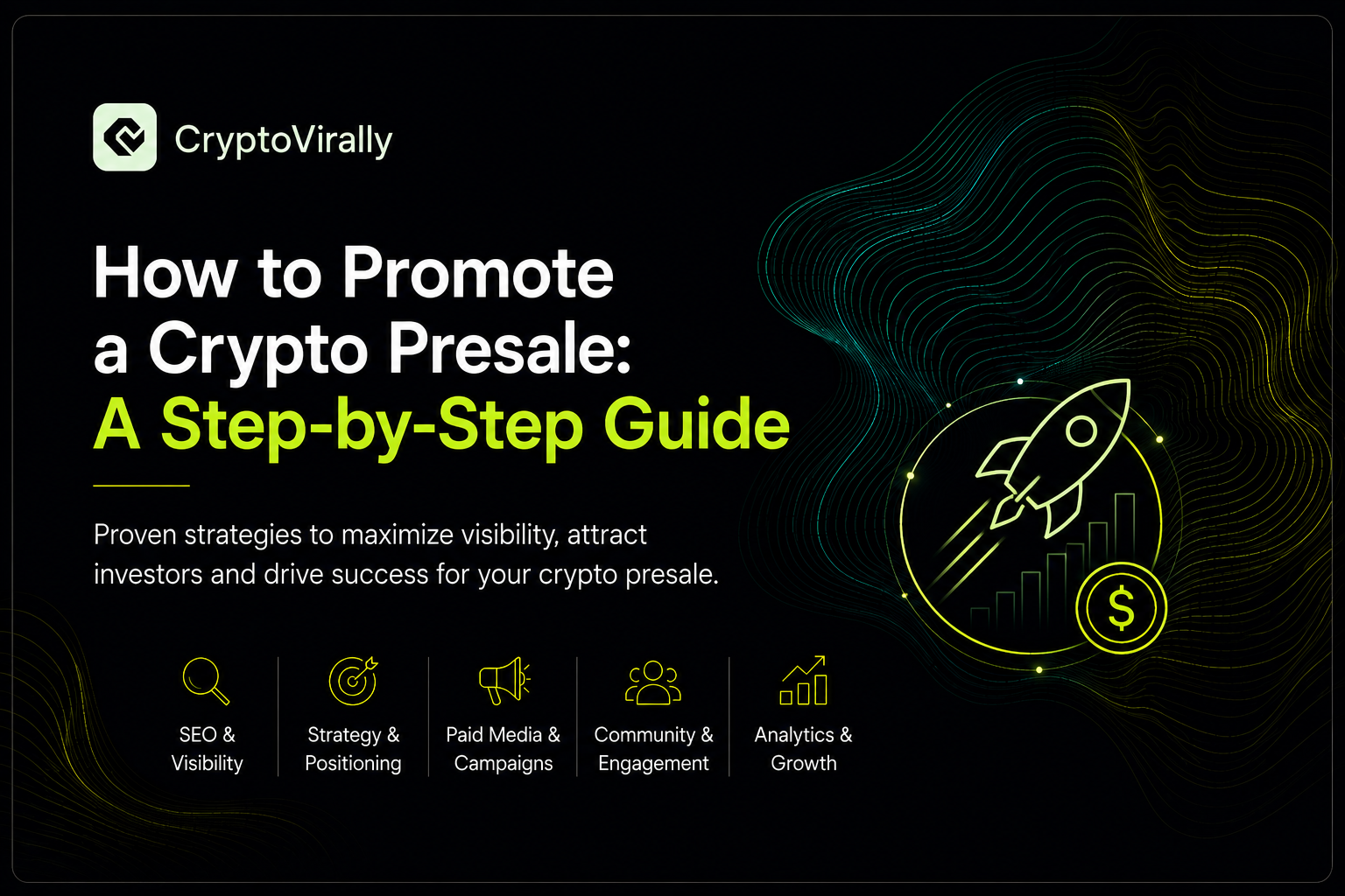 3D isometric illustration of a crypto presale marketing scene